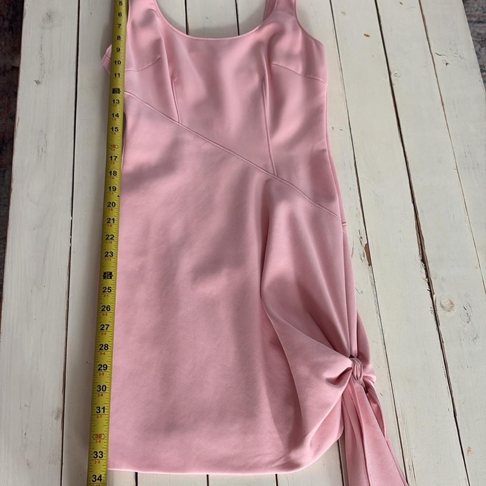 Cinq A Sept Sharon Knotted Crepe Mini Dress, Pink, 4 - Picture 11 of 13